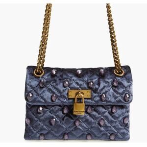 Kurt Geiger London Mini Velvet Brixton Embellished Crossbody
